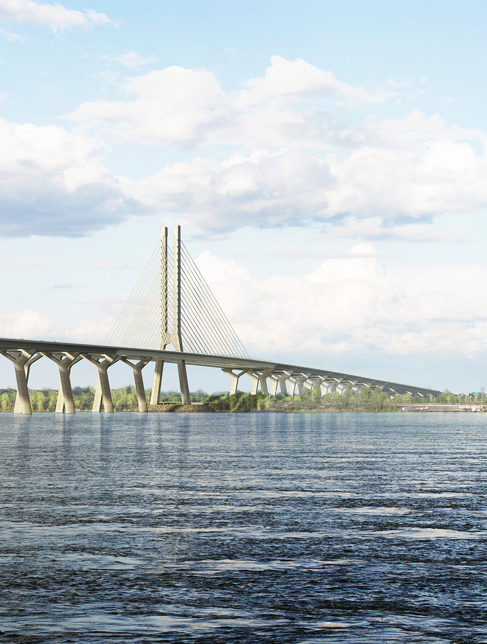Le nouveau pont Champlain dans toute sa splendeur